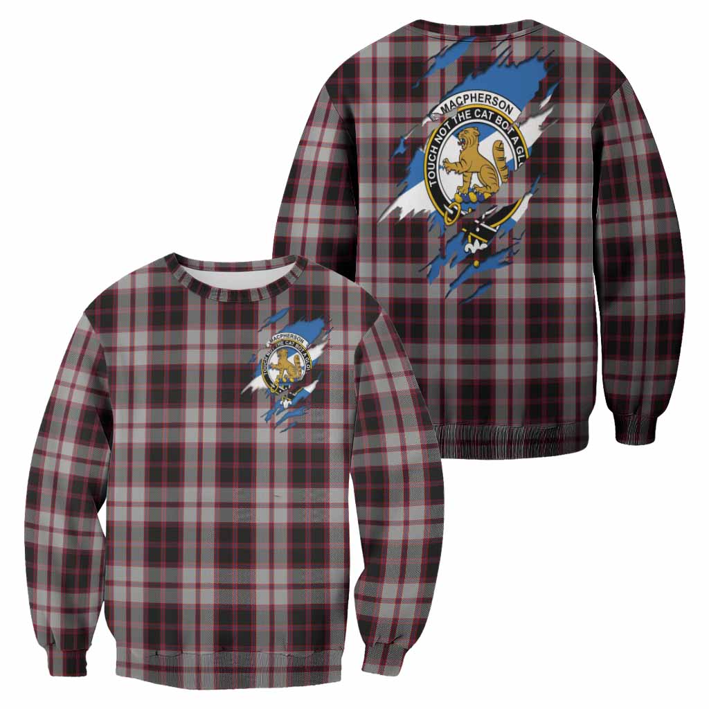MacPherson (McPherson) Clan Crest In Me Tartan Sweatshirt Scotland Flag Style