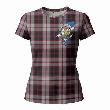 MacPherson (McPherson) Clan Crest In Me Tartan Women T shirt Scotland Flag Style