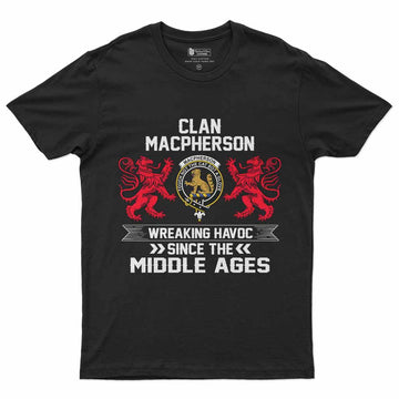 MacPherson (McPherson) Clan Crest Men's T-Shirt Wreaking Havoc