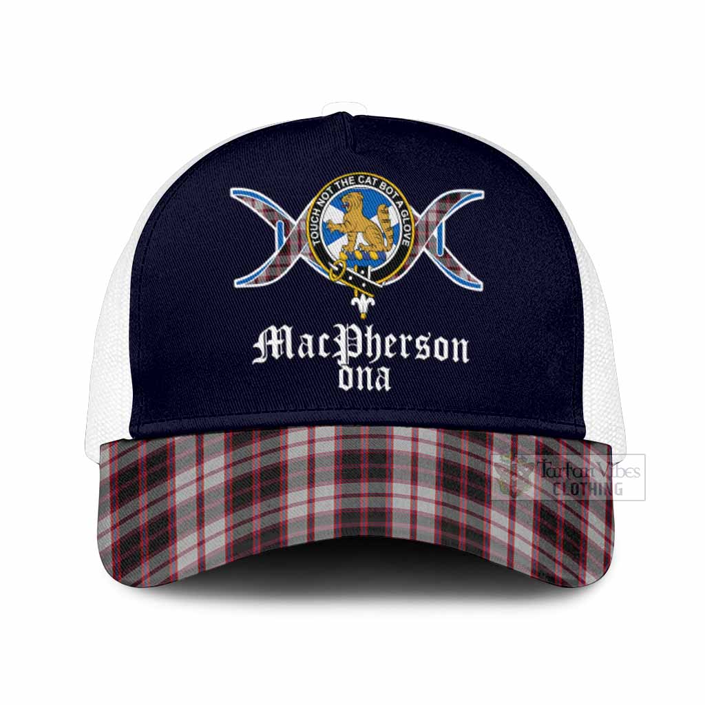 MacPherson (McPherson) Clan DNA Tartan Mesh Trucker Cap One Size (Adjustable) White - Tartan Vibes Clothing