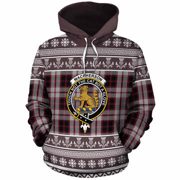 MacPherson (McPherson) Clan Tartan Christmas Cotton Hoodie with Family Crest