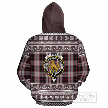 MacPherson (McPherson) Clan Tartan Christmas Cotton Hoodie with Family Crest