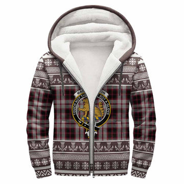 MacPherson (McPherson) Clan Tartan Christmas Fleece Hoodie with Family Crest