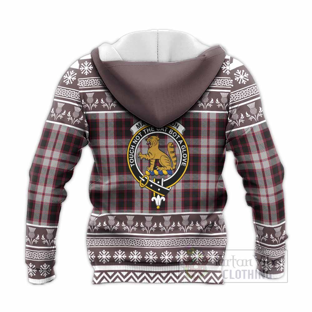 MacPherson (McPherson) Clan Tartan Christmas Knitted Hoodie with Family Crest - Tartan Vibes Clothing