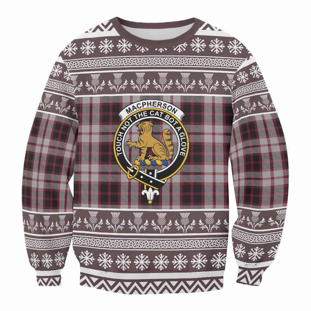 MacPherson (McPherson) Clan Tartan Christmas Sweatshirt with Family Crest - Tartan Vibes Clothing