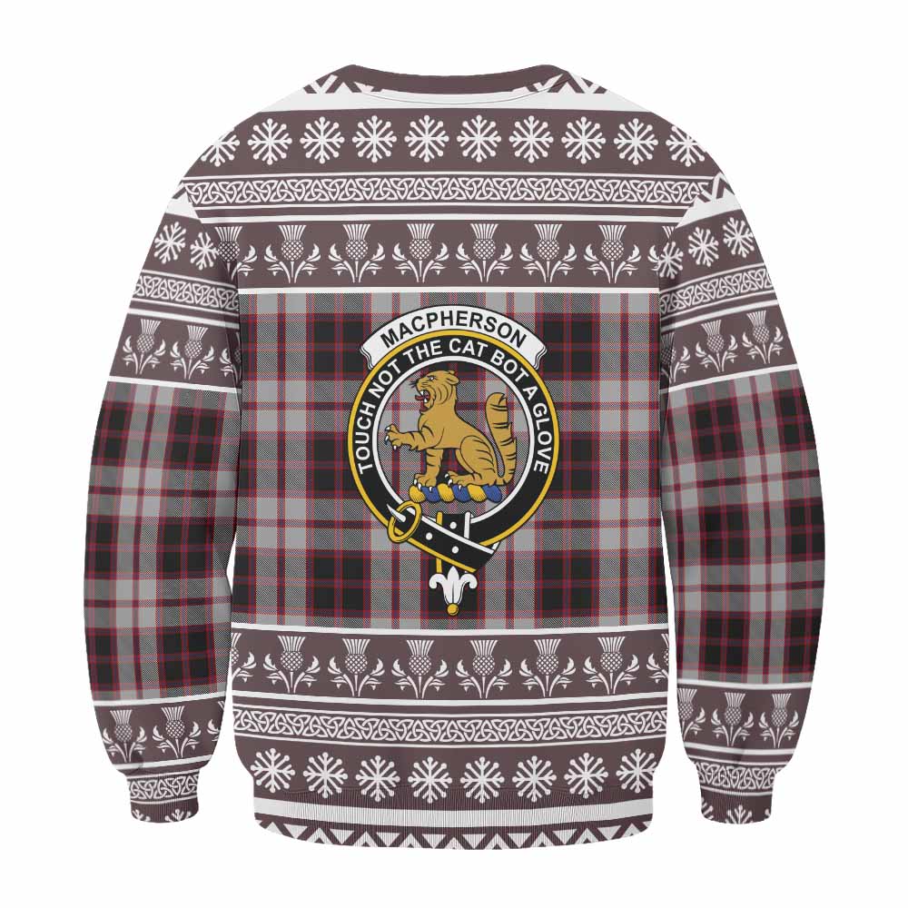 MacPherson (McPherson) Clan Tartan Christmas Sweatshirt with Family Crest - Tartan Vibes Clothing