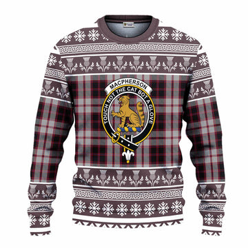 MacPherson (McPherson) Clan Tartan Christmas Ugly Sweater with Family Crest - Tartan Vibes Clothing