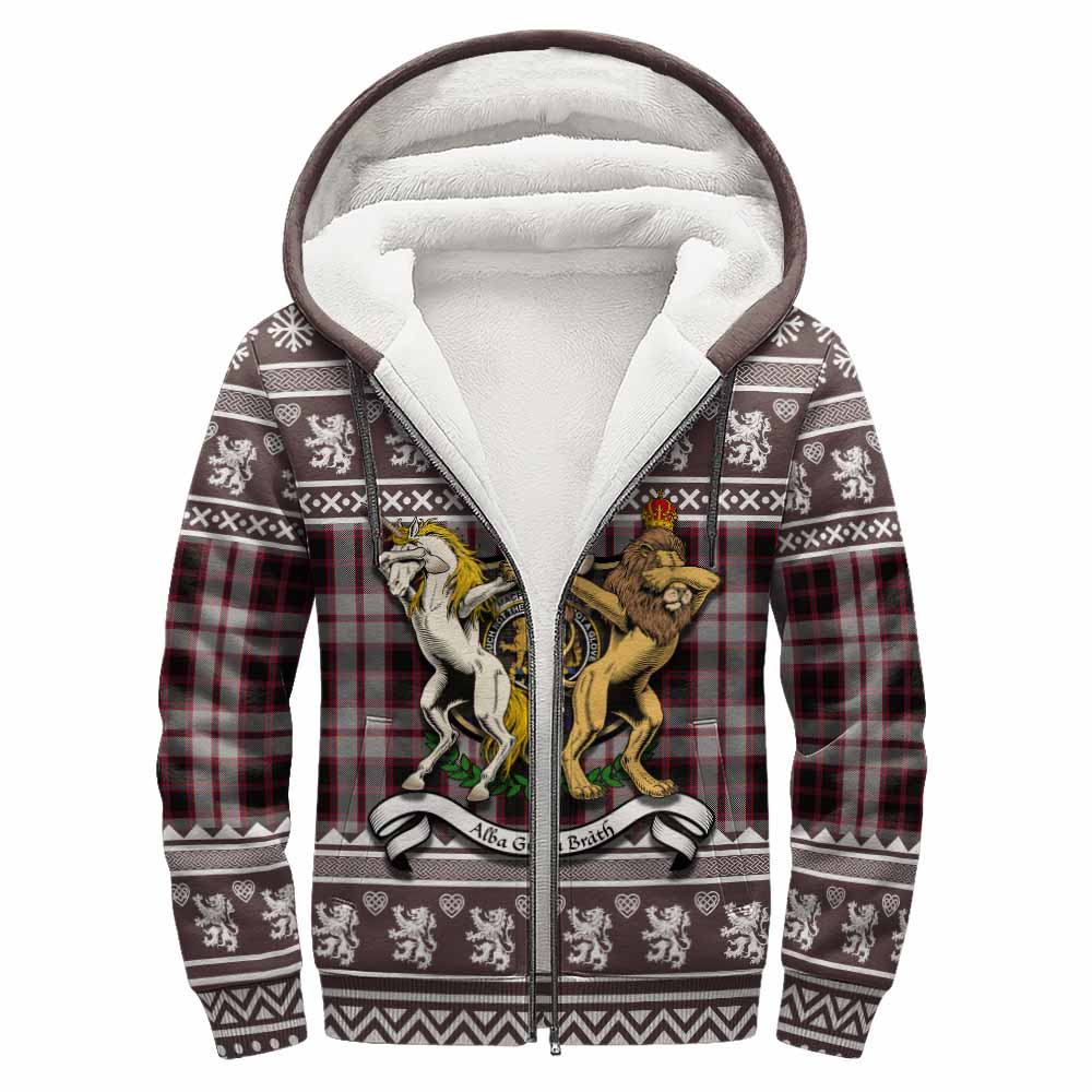 MacPherson (McPherson) Clan Tartan Crest Christmas Fleece Hoodie Coat of Arms Funny Style - Tartan Vibes Clothing