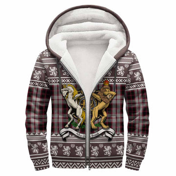 MacPherson (McPherson) Clan Tartan Crest Christmas Fleece Hoodie Coat of Arms Funny Style