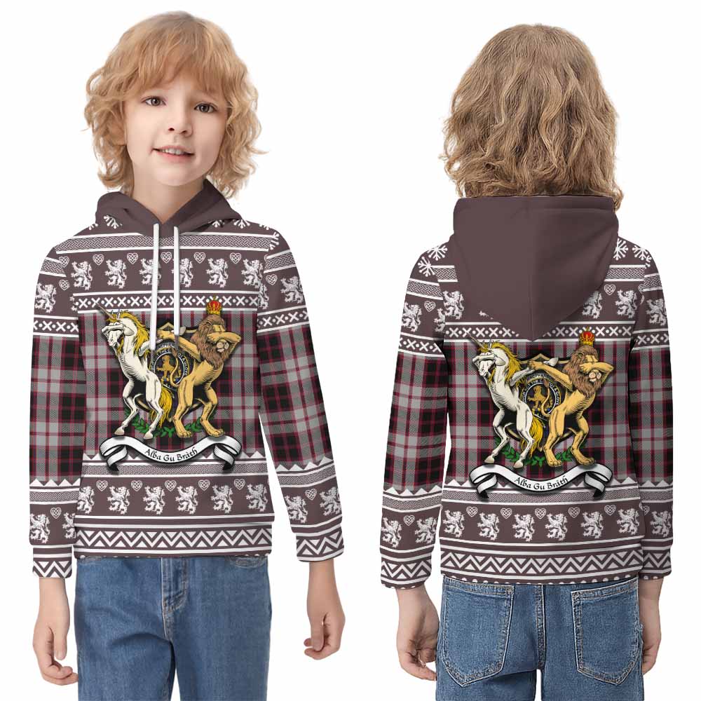 MacPherson (McPherson) Clan Tartan Crest Christmas Kid Hoodie Coat of Arms Funny Style - Tartan Vibes Clothing