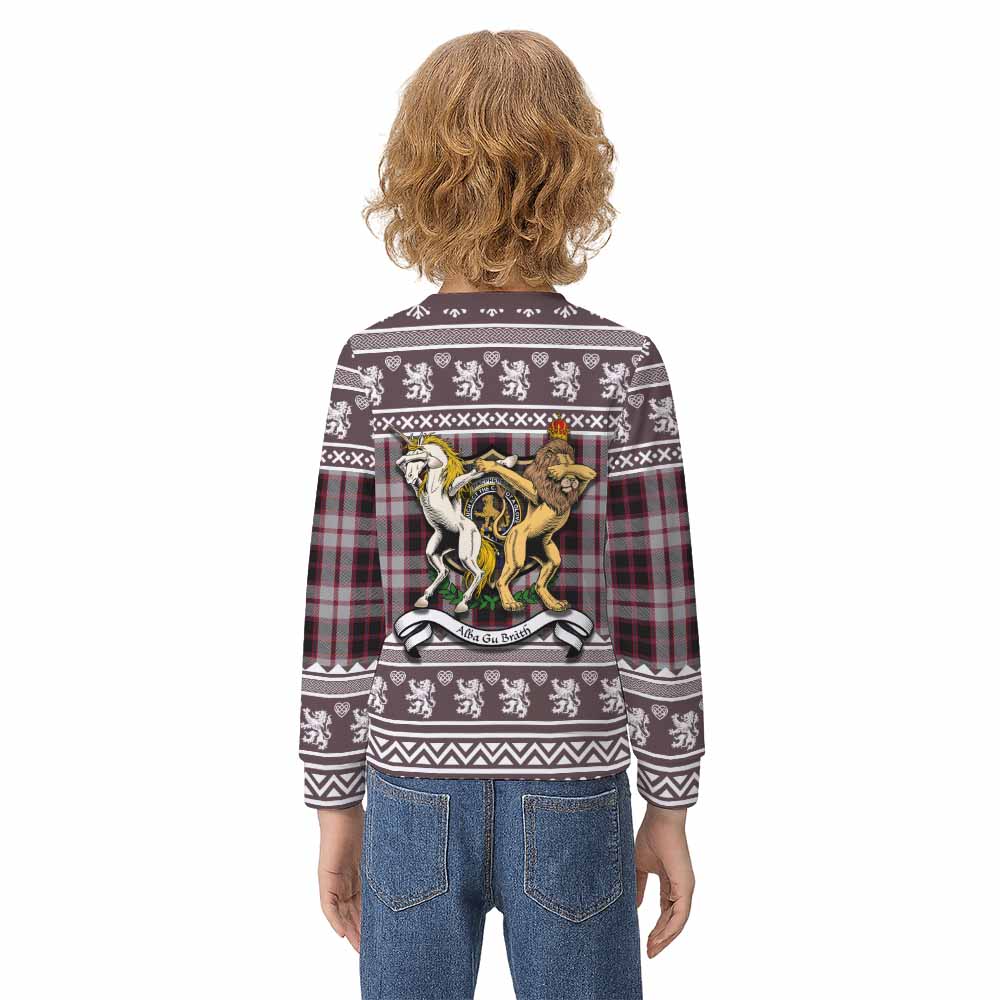 MacPherson (McPherson) Clan Tartan Crest Christmas Kid Ugly Sweatshirt Coat of Arms Funny Style - Tartan Vibes Clothing