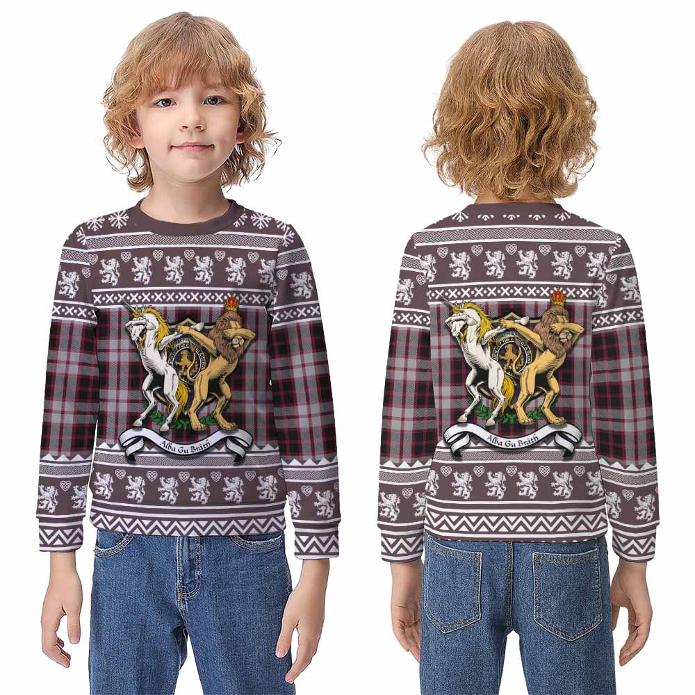 MacPherson (McPherson) Clan Tartan Crest Christmas Kid Ugly Sweatshirt Coat of Arms Funny Style - Tartan Vibes Clothing