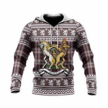 MacPherson (McPherson) Clan Tartan Crest Christmas Knitted Hoodie Coat of Arms Funny Style