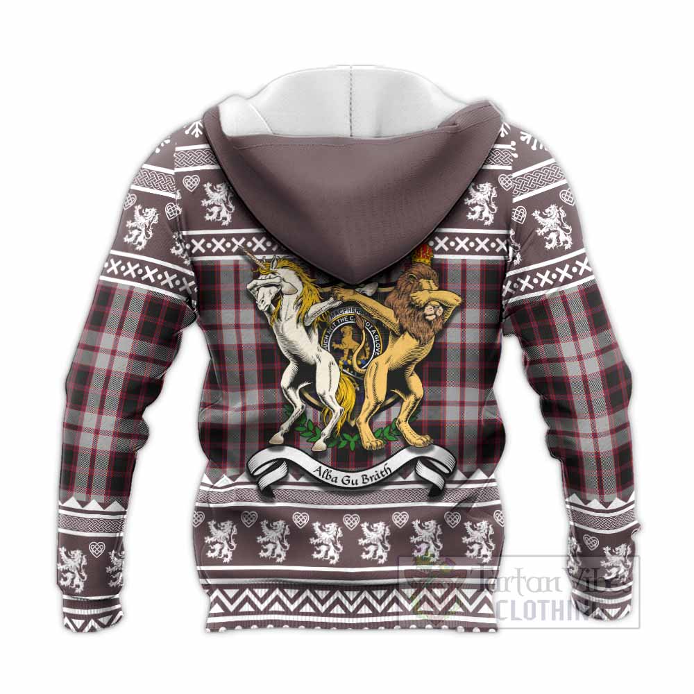 MacPherson (McPherson) Clan Tartan Crest Christmas Knitted Hoodie Coat of Arms Funny Style - Tartan Vibes Clothing