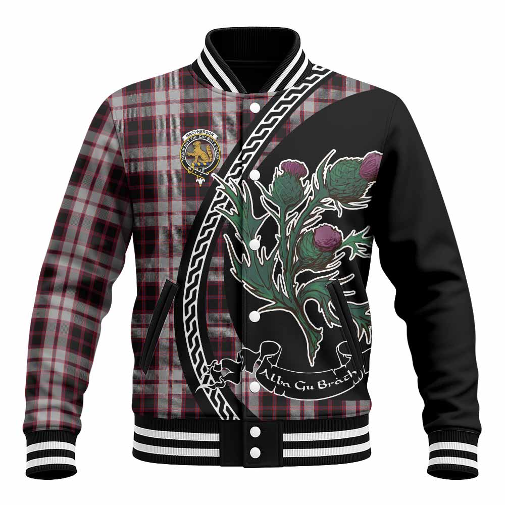 MacPherson (McPherson) Family Crest Tartan Baseball Jacket Alba Thistle Inspired - Tartan Vibes Clothing