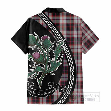 MacPherson (McPherson) Family Crest Tartan Cotton Hawaiian Shirt Alba Thistle Inspired