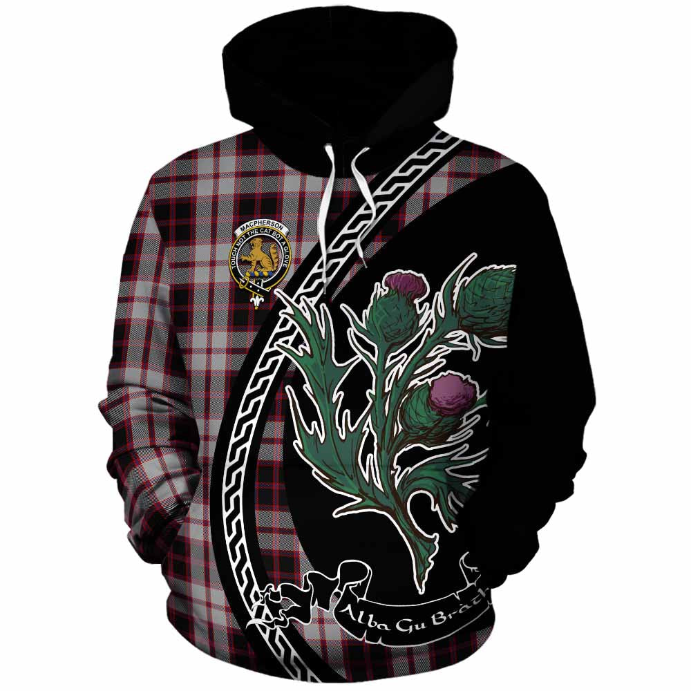 MacPherson (McPherson) Family Crest Tartan Cotton Hoodie Alba Thistle Inspired - Tartan Vibes Clothing