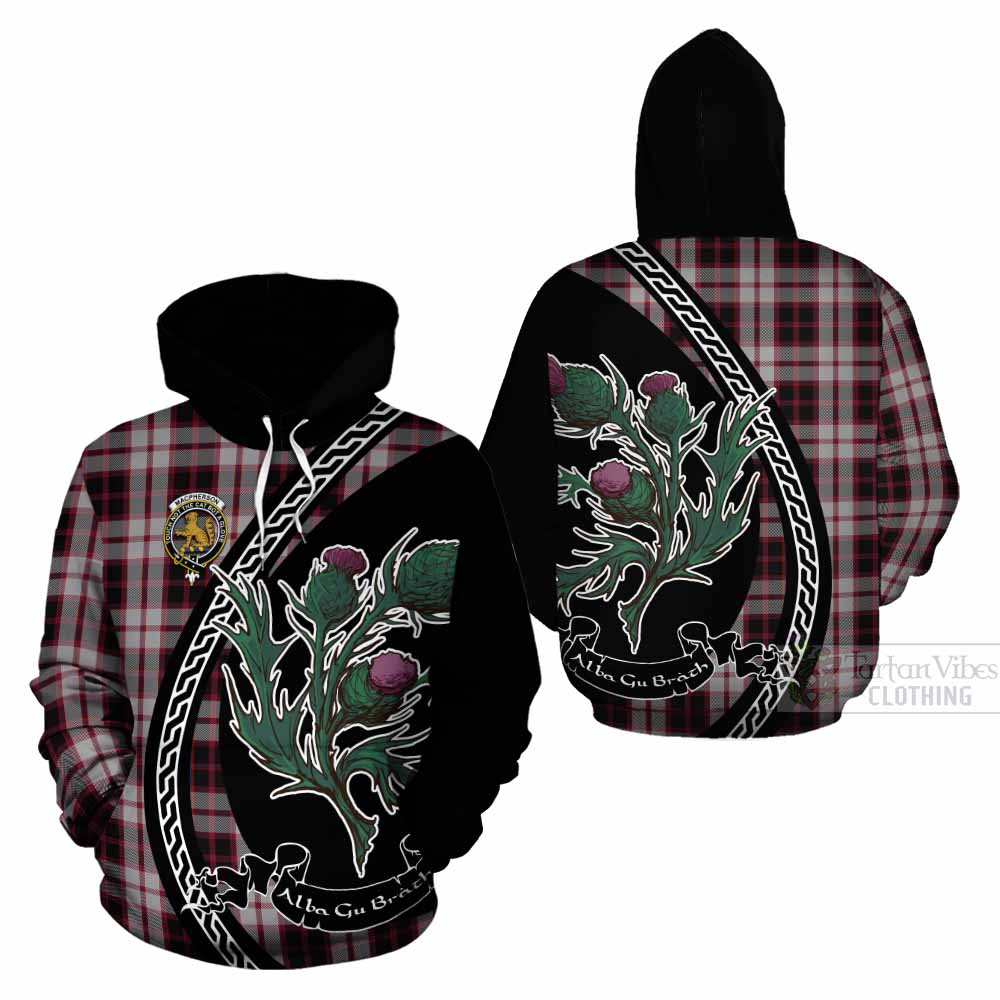 MacPherson (McPherson) Family Crest Tartan Cotton Hoodie Alba Thistle Inspired - Tartan Vibes Clothing
