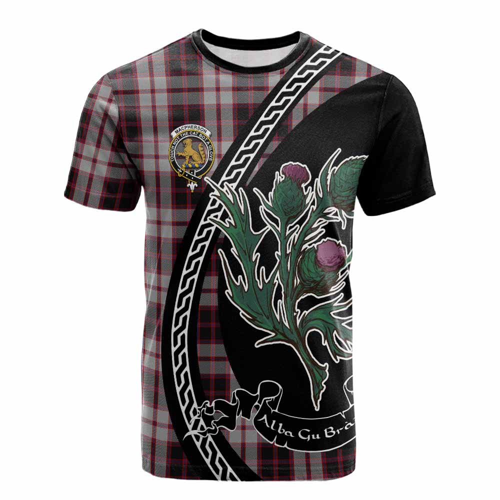 MacPherson (McPherson) Family Crest Tartan Cotton T-shirt Alba Thistle Inspired - Tartan Vibes Clothing