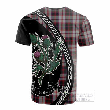 MacPherson (McPherson) Family Crest Tartan Cotton T-shirt Alba Thistle Inspired