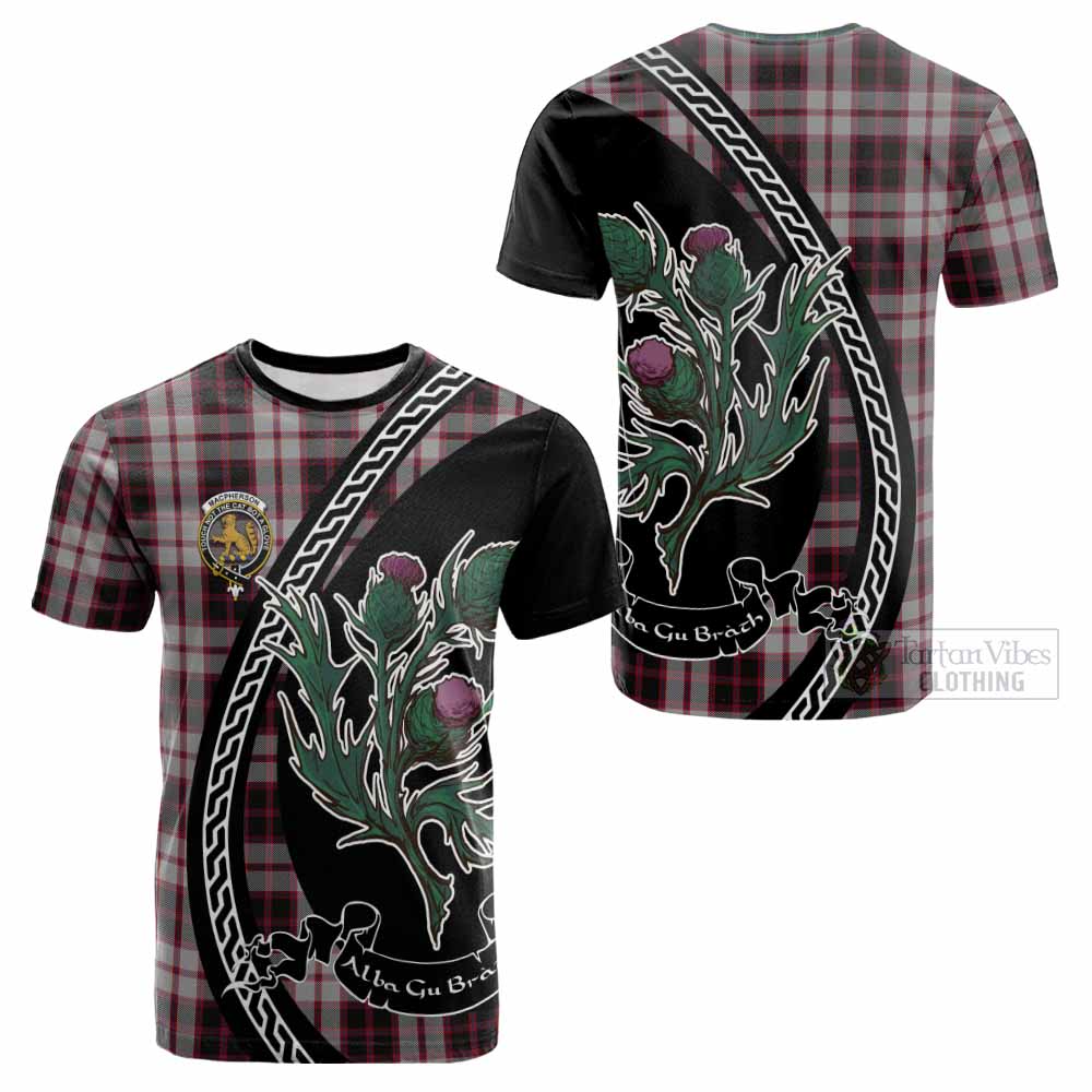 MacPherson (McPherson) Family Crest Tartan Cotton T-shirt Alba Thistle Inspired - Tartan Vibes Clothing