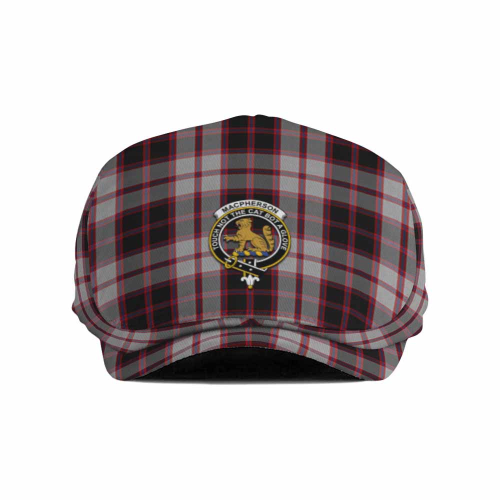 MacPherson (McPherson) Family Crest Tartan Jeff Cap, Tartan Flat Cap
