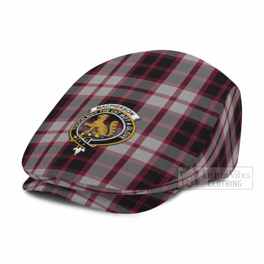 MacPherson (McPherson) Family Crest Tartan Jeff Cap, Tartan Flat Cap