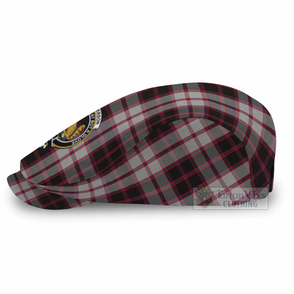 MacPherson (McPherson) Family Crest Tartan Jeff Cap, Tartan Flat Cap