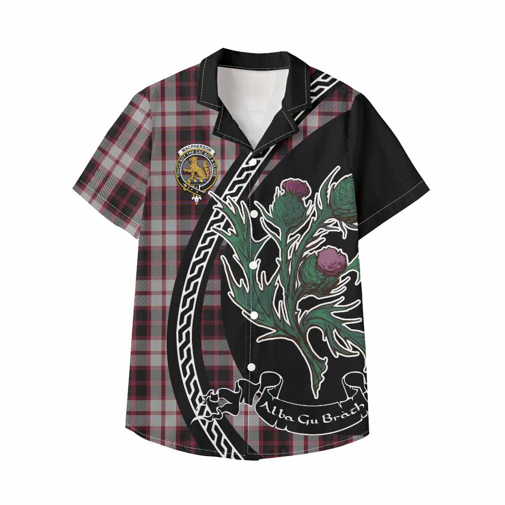 MacPherson (McPherson) Family Crest Tartan Kid Hawaiian Shirt Alba Thistle Inspired - Tartan Vibes Clothing