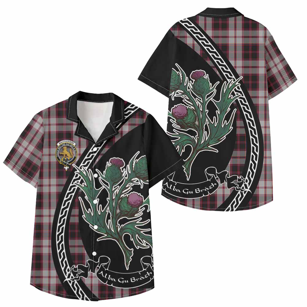 MacPherson (McPherson) Family Crest Tartan Kid Hawaiian Shirt Alba Thistle Inspired - Tartan Vibes Clothing