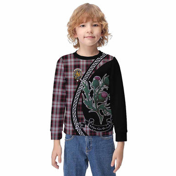 MacPherson (McPherson) Family Crest Tartan Kid Knitted Sweatshirt Alba Thistle Inspired