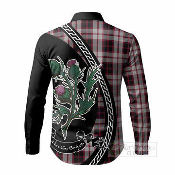 MacPherson (McPherson) Family Crest Tartan Long Sleeve Button Shirts Alba Thistle Inspired