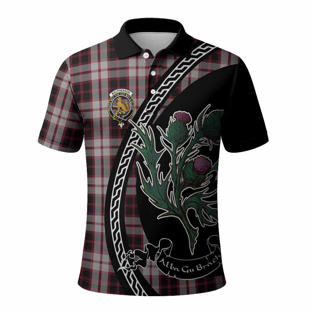 MacPherson (McPherson) Family Crest Tartan Polo Shirt Alba Thistle Inspired - Tartan Vibes Clothing