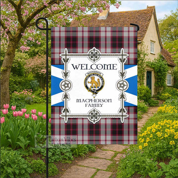 MacPherson (McPherson) Family Crest Tartan Welcome Garden Flag Saltire Harmony Style