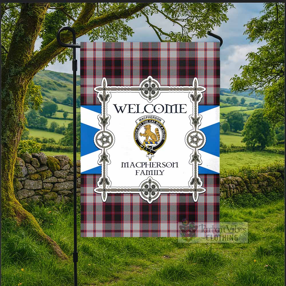 MacPherson (McPherson) Family Crest Tartan Welcome Garden Flag Saltire Harmony Style - Tartan Vibes Clothing