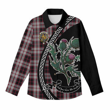 MacPherson (McPherson) Family Crest Tartan Women Casual Shirt Alba Thistle Inspired - Tartan Vibes Clothing