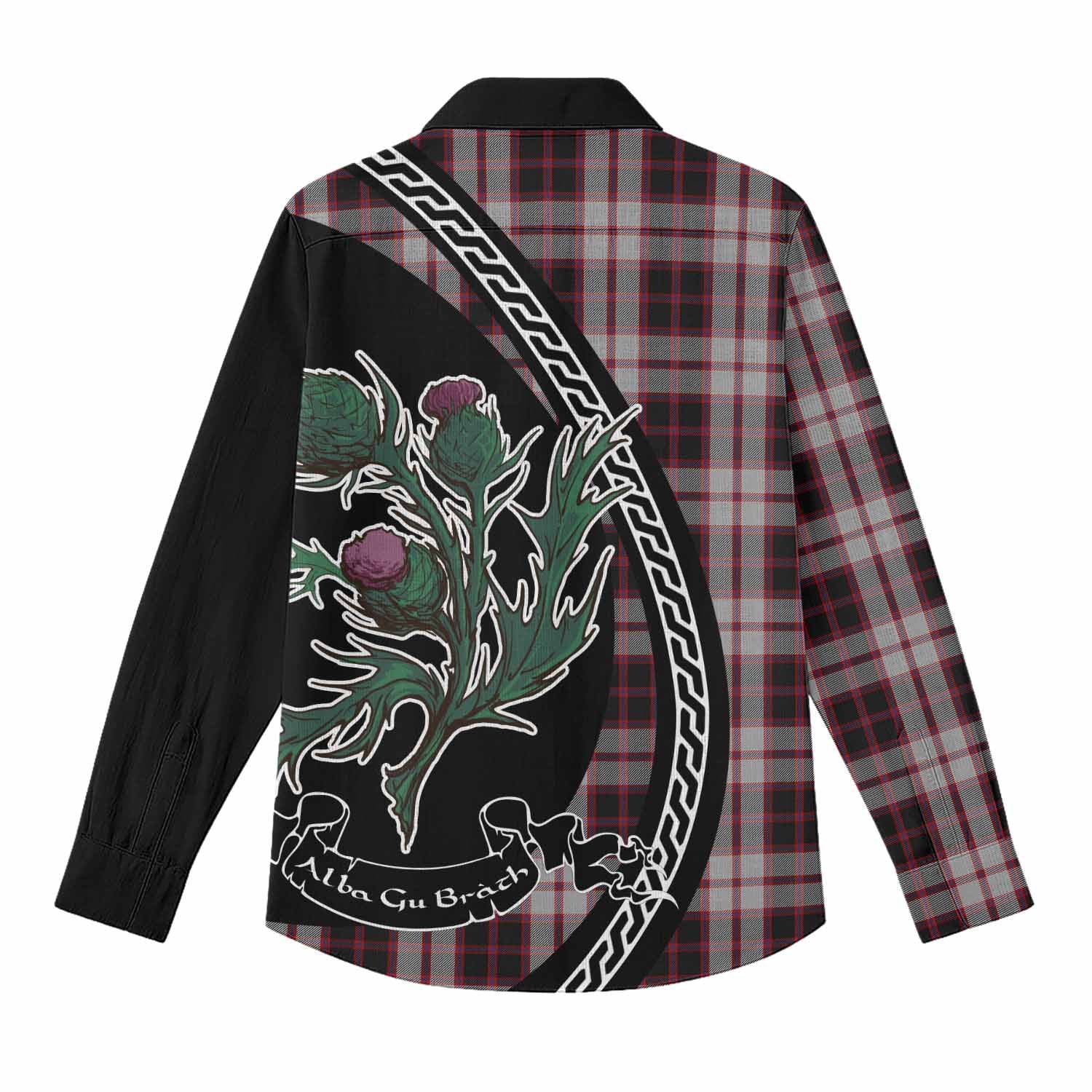 MacPherson (McPherson) Family Crest Tartan Women Casual Shirt Alba Thistle Inspired - Tartan Vibes Clothing