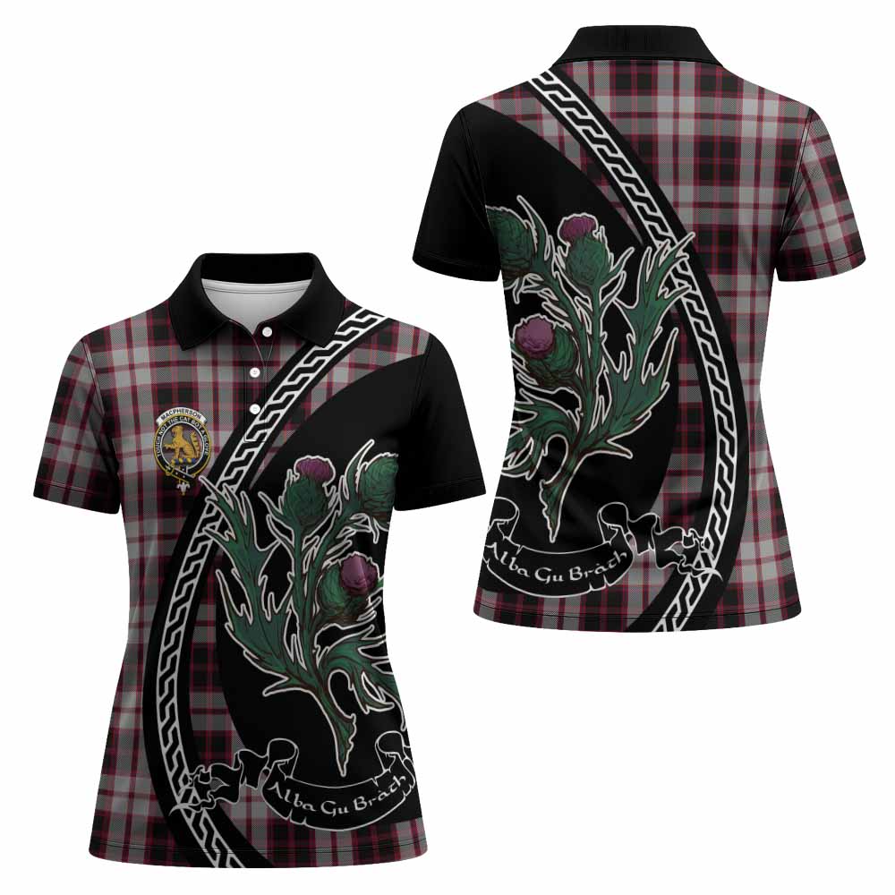 MacPherson (McPherson) Family Crest Tartan Women Polo Shirt Alba Thistle Inspired - Tartan Vibes Clothing