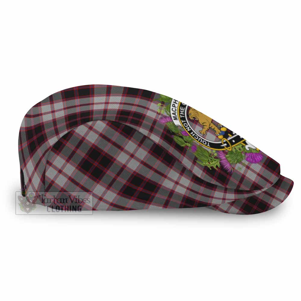 MacPherson (McPherson) Scotland Tartan Crest Thistle Heritage Flat Cap, Jeff Cap - Tartan Vibes Clothing
