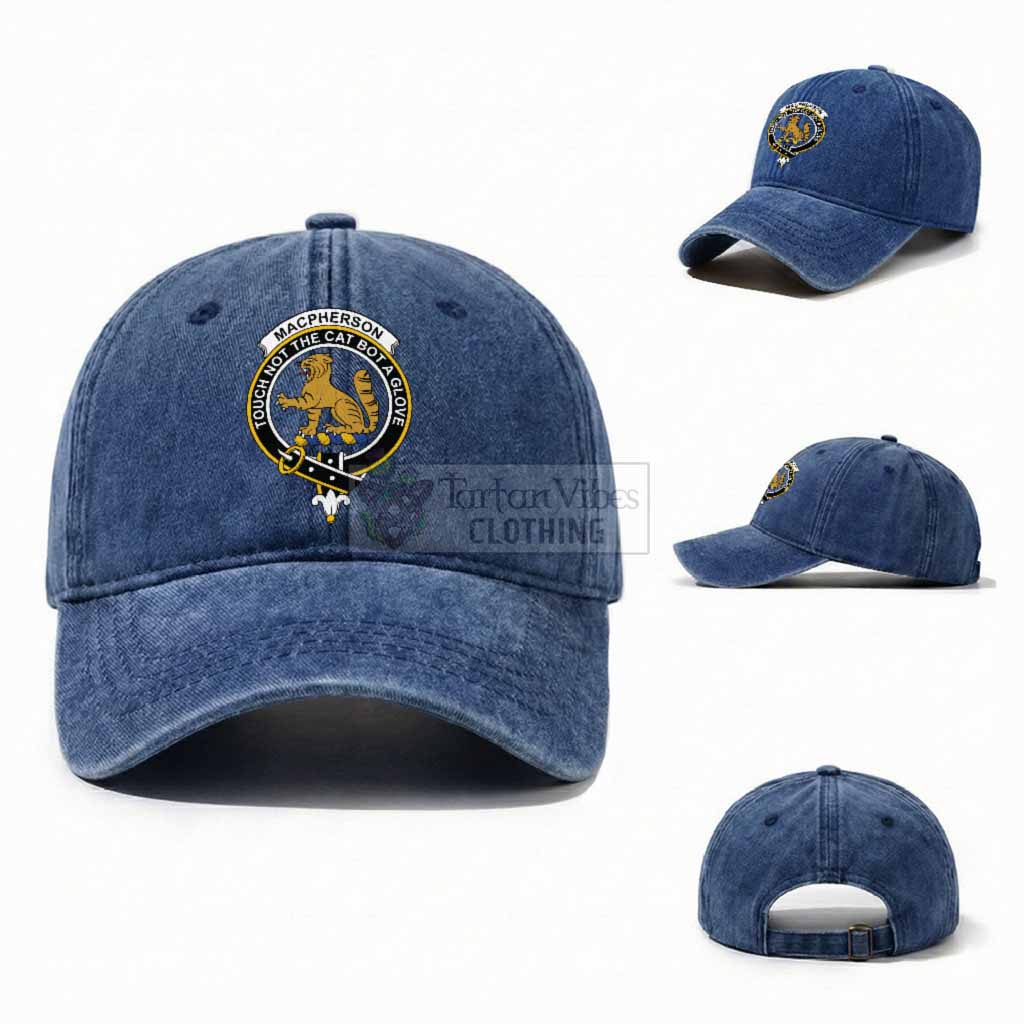 MacPherson (McPherson) Scottish Clan Crest Washed Baseball Cap