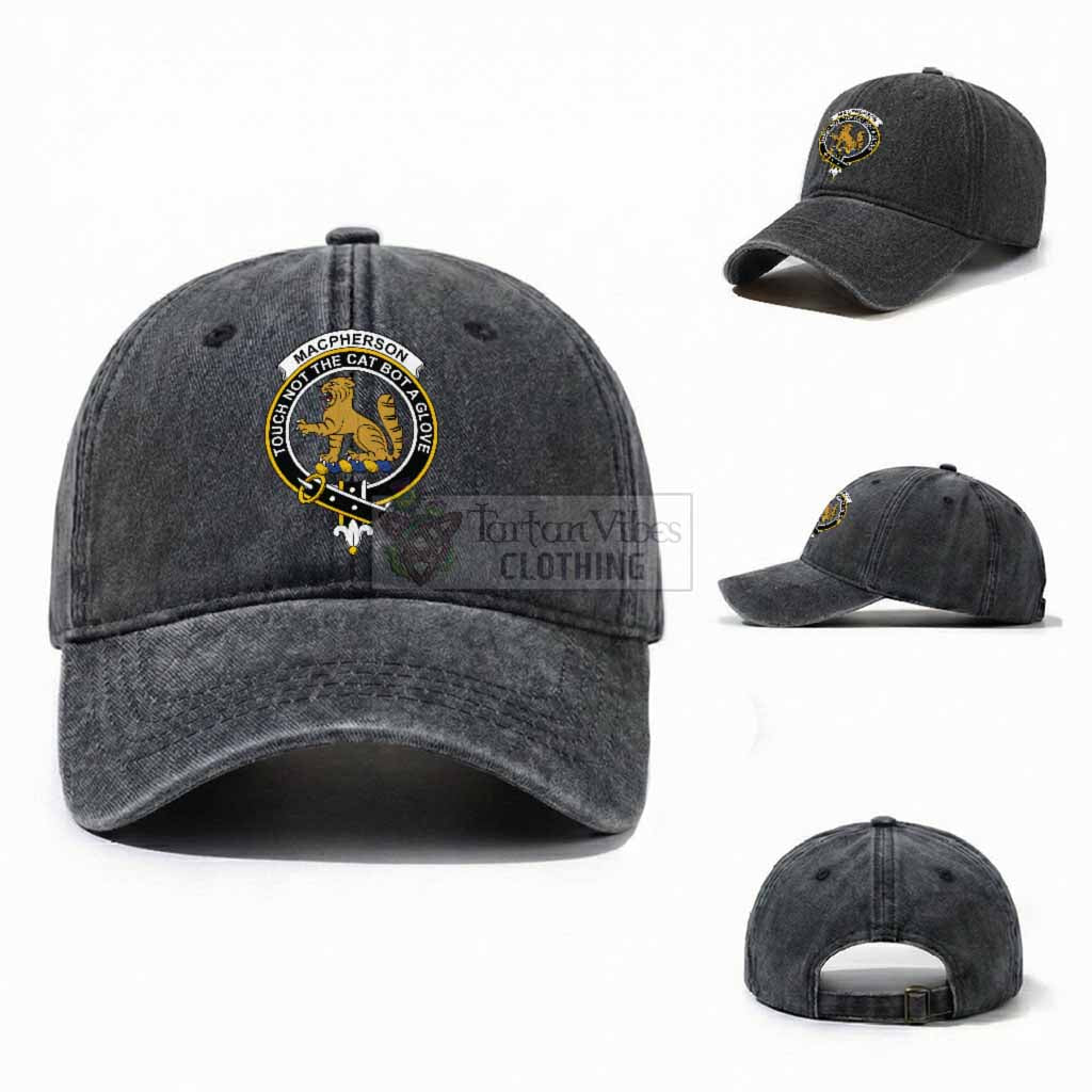 MacPherson (McPherson) Scottish Clan Crest Washed Baseball Cap