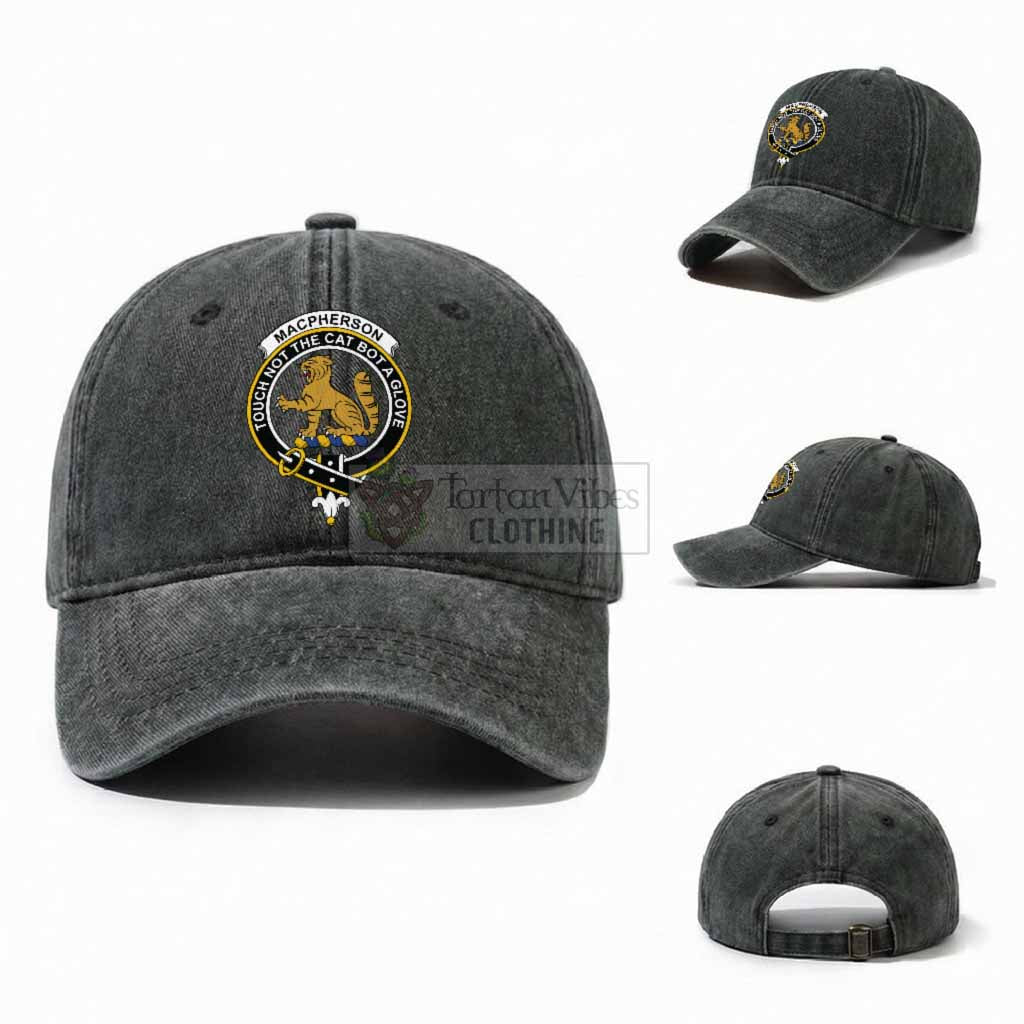 MacPherson (McPherson) Scottish Clan Crest Washed Baseball Cap