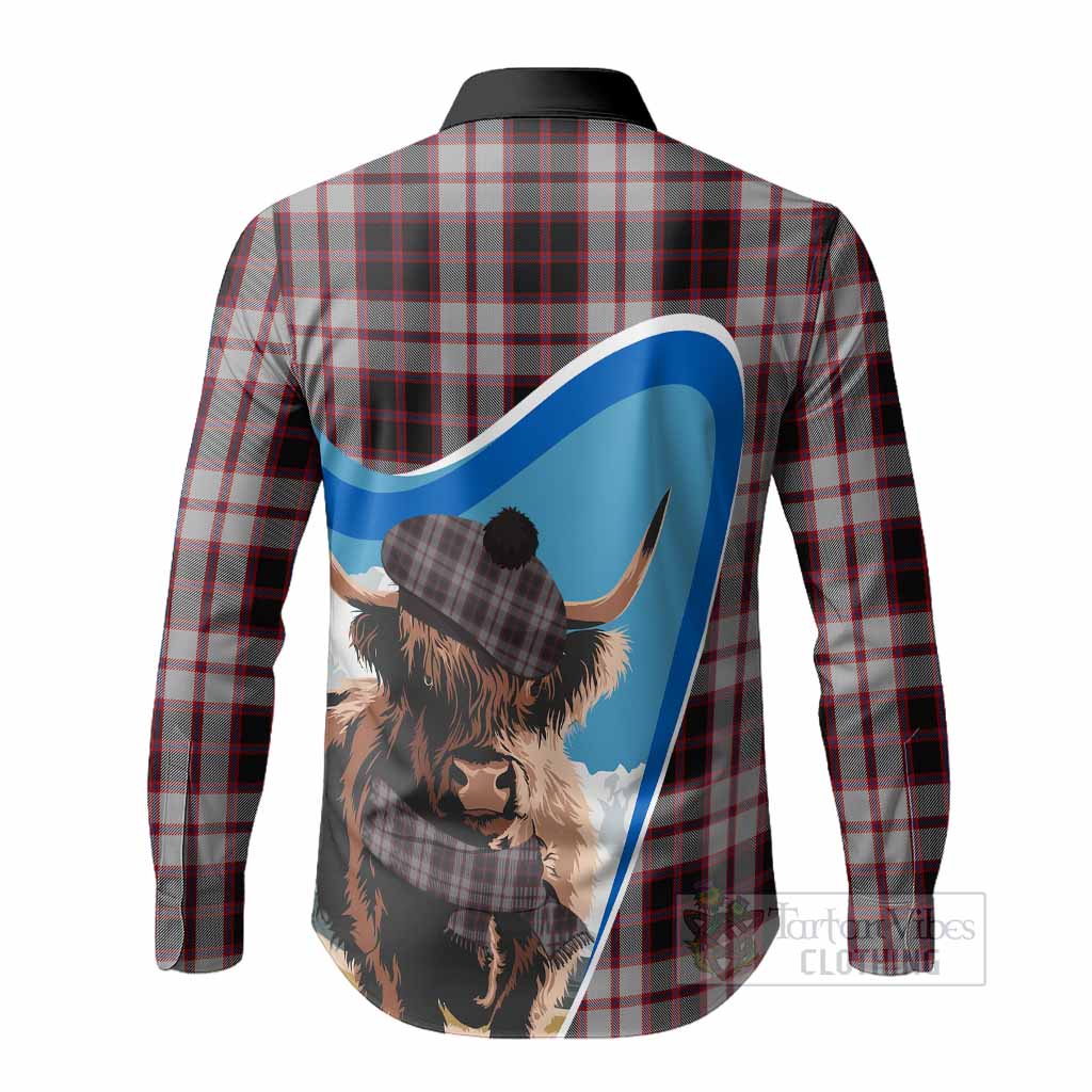 MacPherson (McPherson) Scottish Heilan Coo Tartan Crest Long Sleeve Button Shirts - Tartan Vibes Clothing