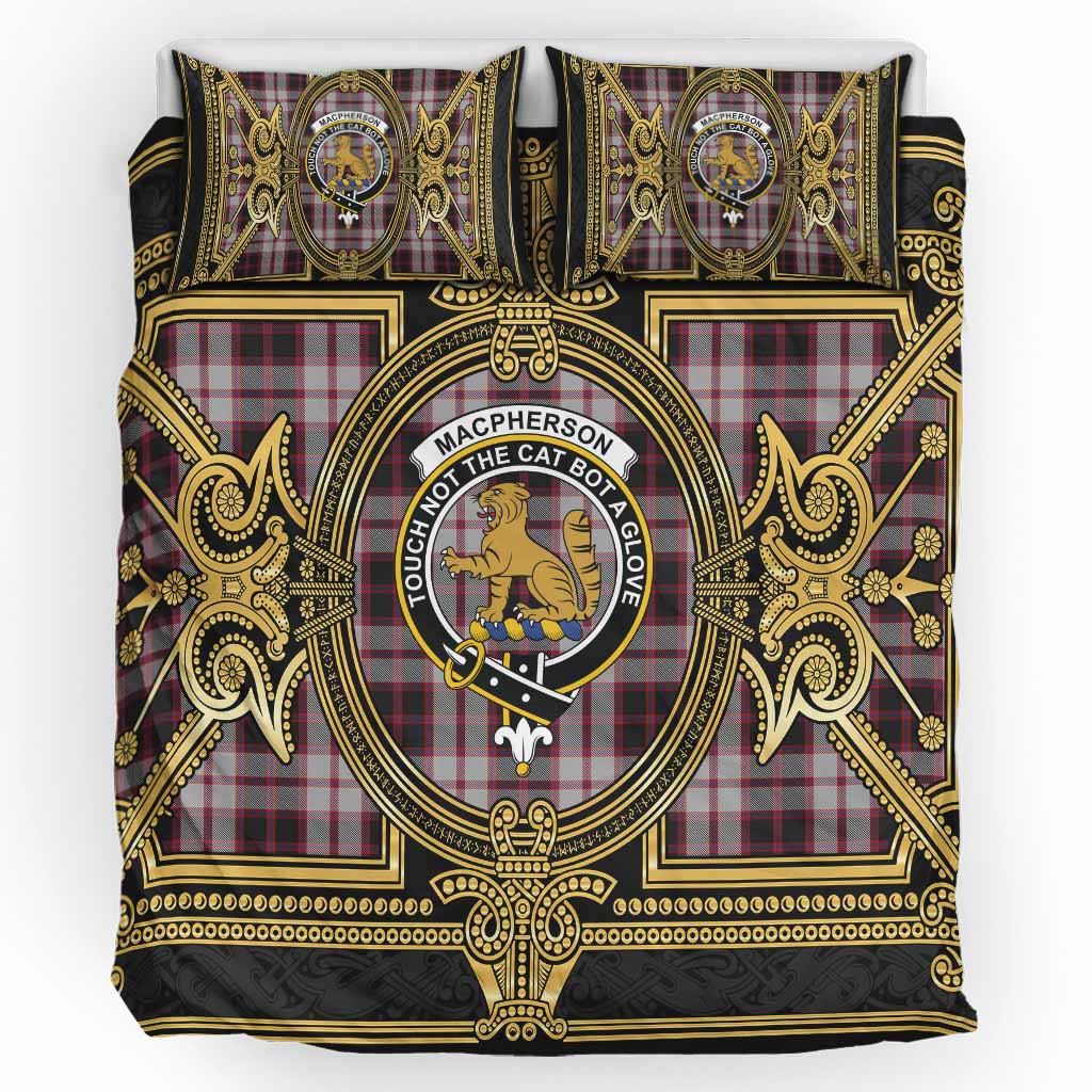 MacPherson (McPherson) Scottish Tartan Crest Bedding Set Royal Stylized