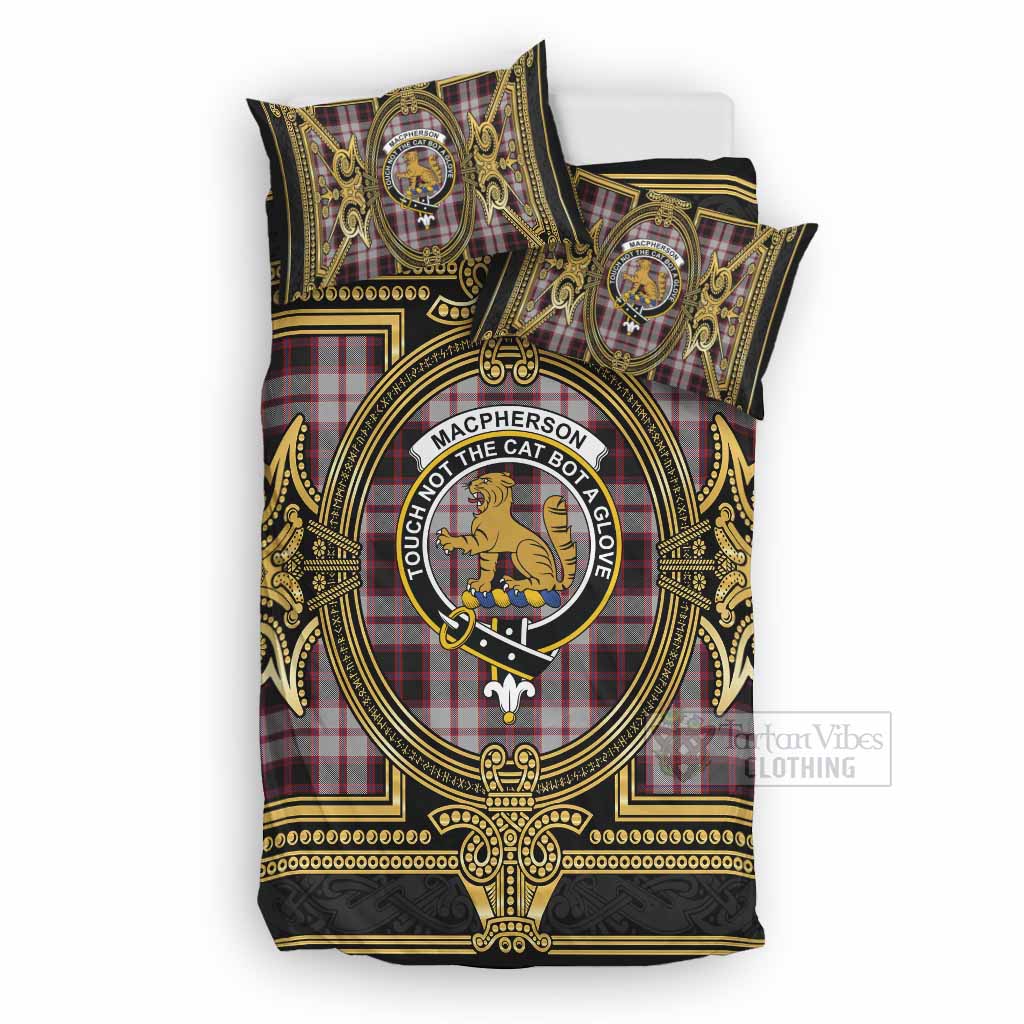 MacPherson (McPherson) Scottish Tartan Crest Bedding Set Royal Stylized