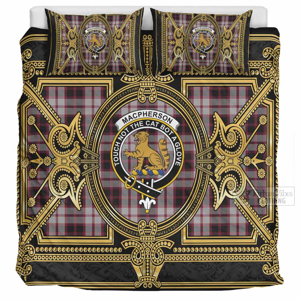 MacPherson (McPherson) Scottish Tartan Crest Bedding Set Royal Stylized