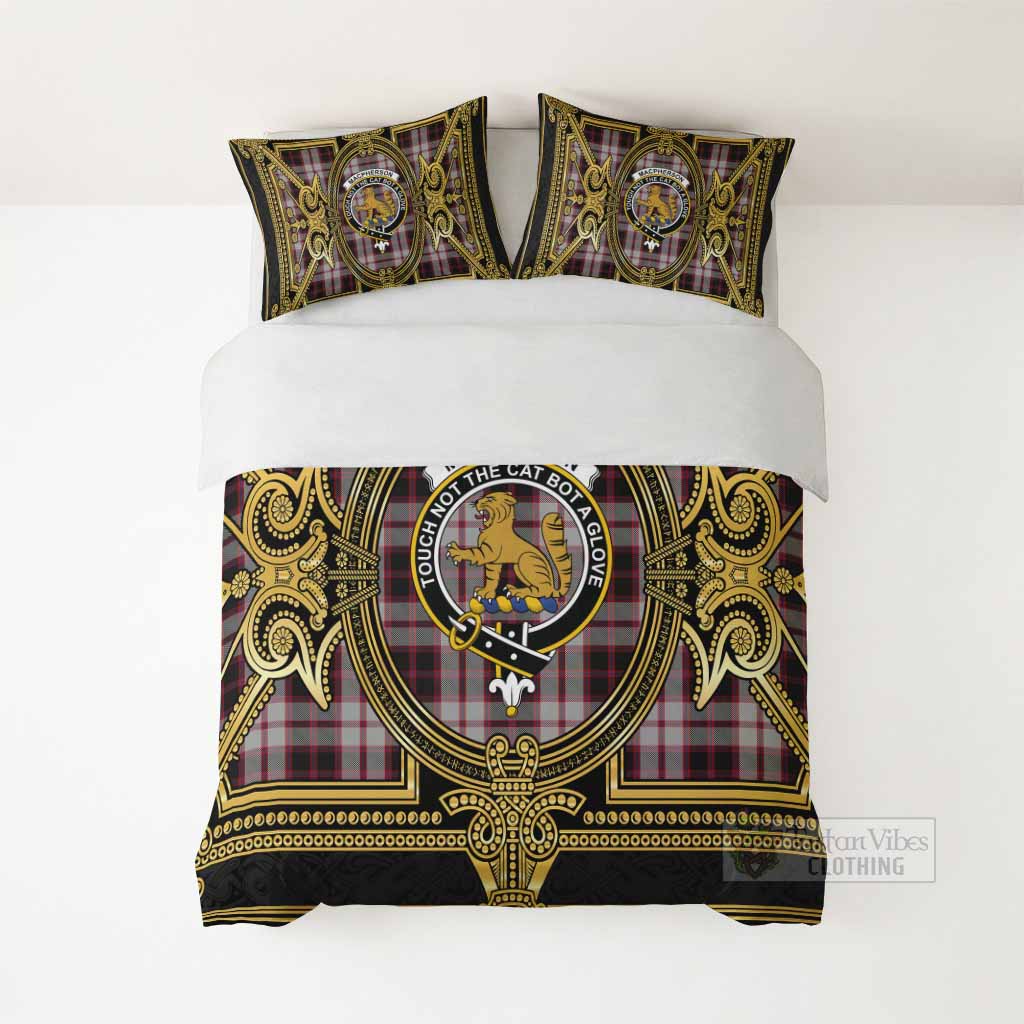 MacPherson (McPherson) Scottish Tartan Crest Bedding Set Royal Stylized