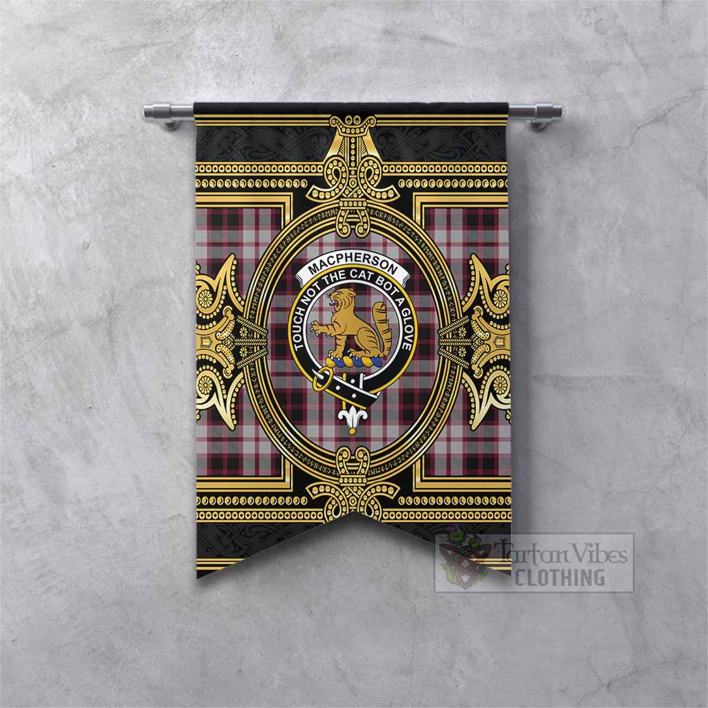 MacPherson (McPherson) Scottish Tartan Crest Gonfalon Royal Stylized Fishtail - Tartan Vibes Clothing