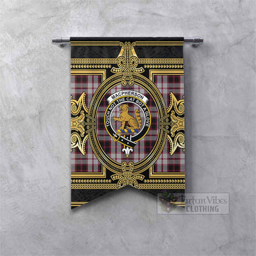 MacPherson (McPherson) Scottish Tartan Crest Gonfalon Royal Stylized Fishtail - Tartan Vibes Clothing