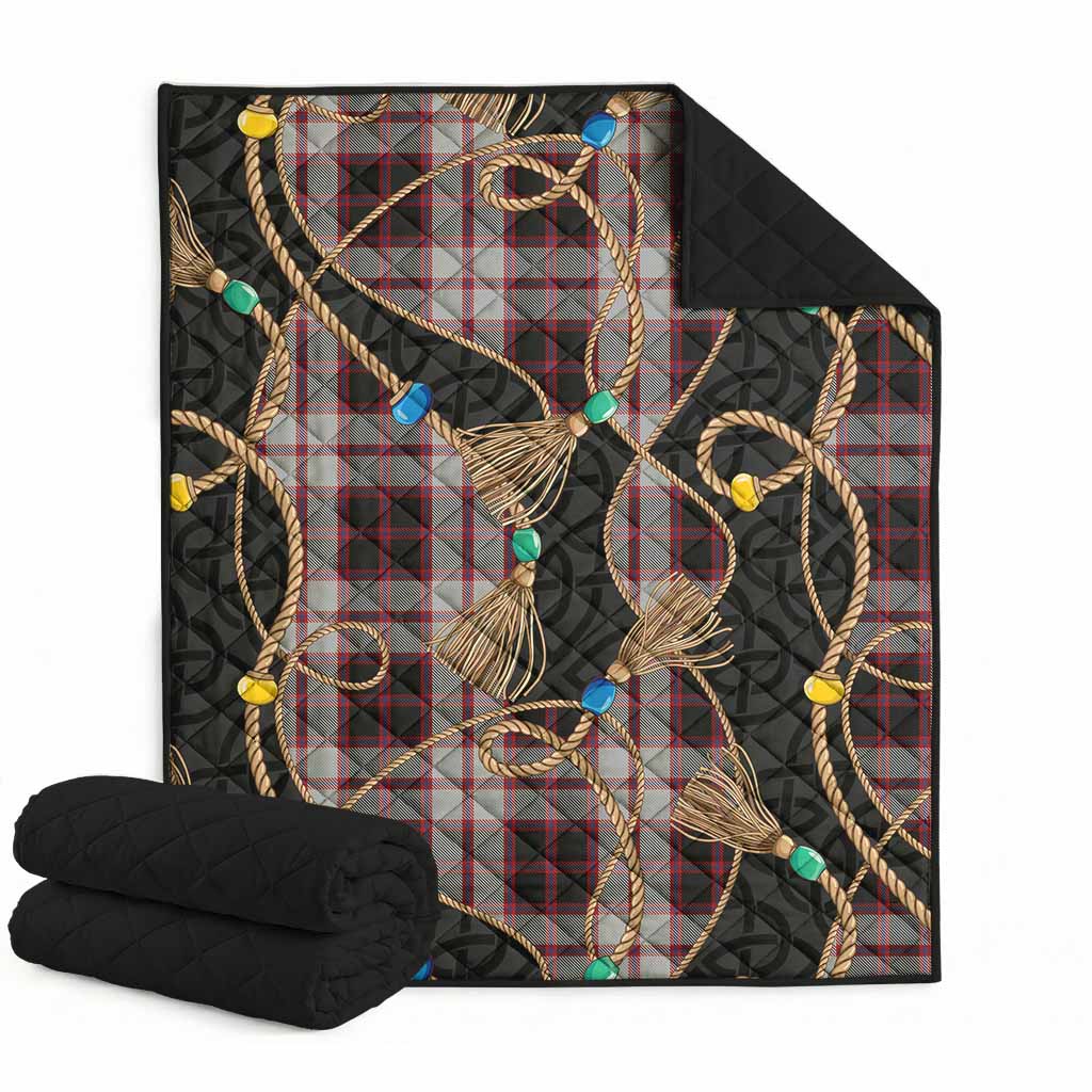 MacPherson (McPherson) Scottish Tartan Twisted Ropes Stylized Premium Quilt Super King Quilt 91" x 110" - Tartan Vibes Clothing